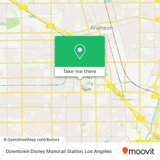 Mapa de Downtown Disney Monorail Station