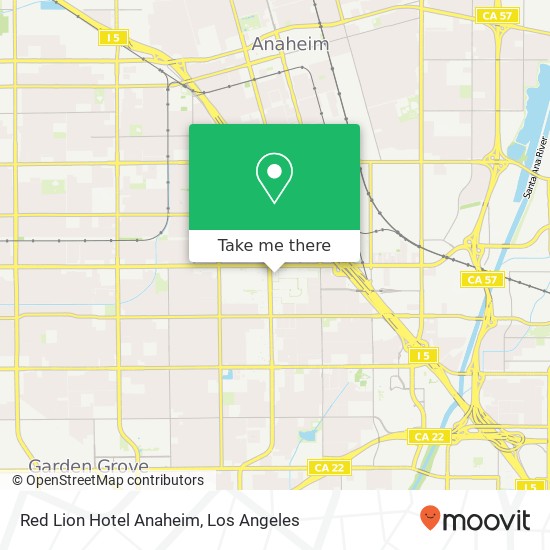 Red Lion Hotel Anaheim map