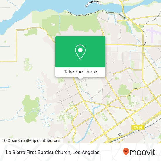 La Sierra First Baptist Church map