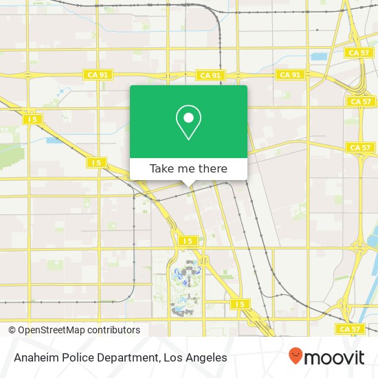 Mapa de Anaheim Police Department