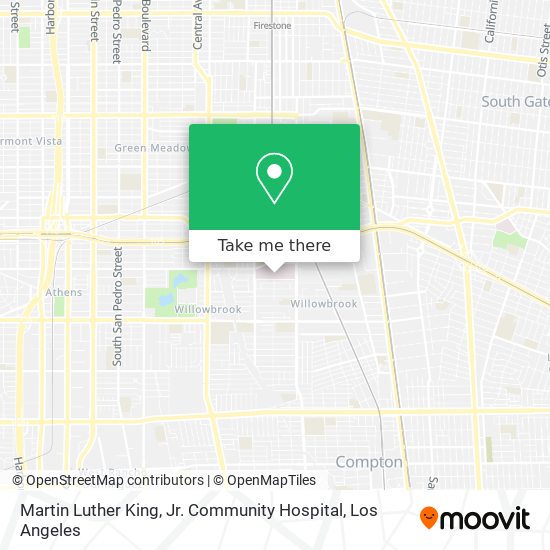 Martin Luther King, Jr. Community Hospital map