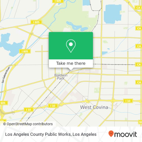 Los Angeles County Public Works map
