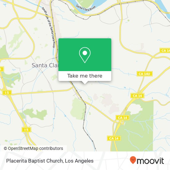 Placerita Baptist Church map