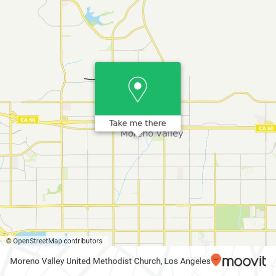 Moreno Valley United Methodist Church map