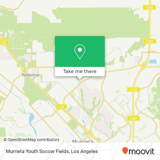 Murrieta Youth Soccer Fields map