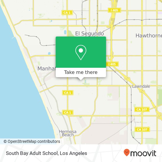 South Bay Adult School map