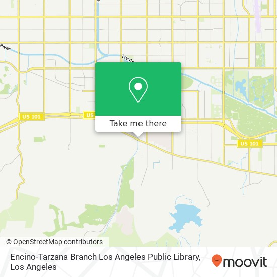 Mapa de Encino-Tarzana Branch Los Angeles Public Library