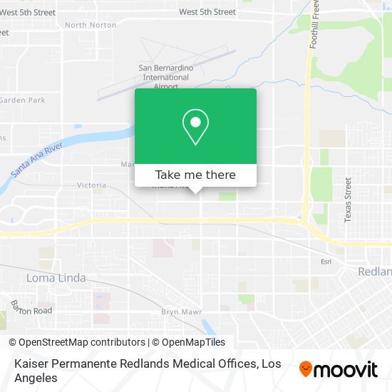 Mapa de Kaiser Permanente Redlands Medical Offices