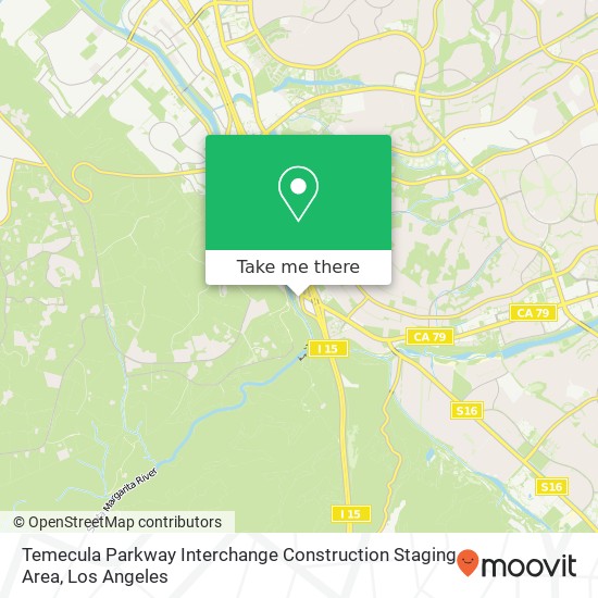 Mapa de Temecula Parkway Interchange Construction Staging Area