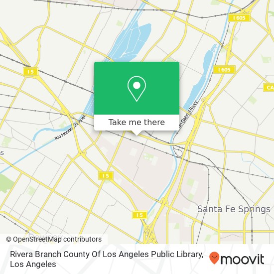 Rivera Branch County Of Los Angeles Public Library map