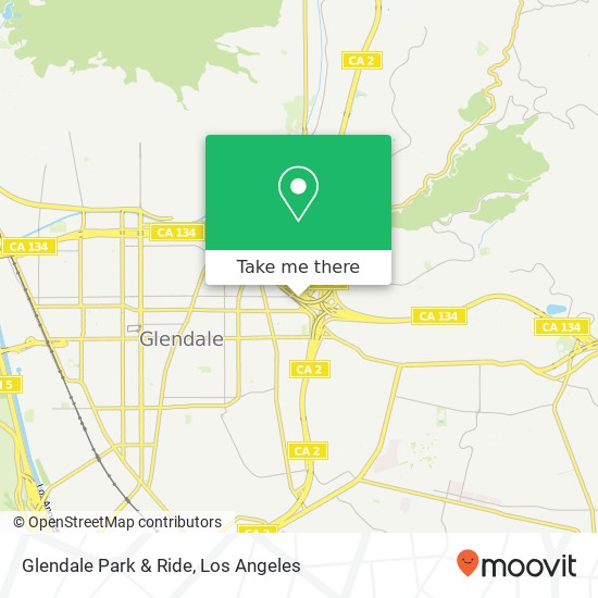 Glendale Park & Ride map