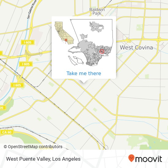 West Puente Valley map