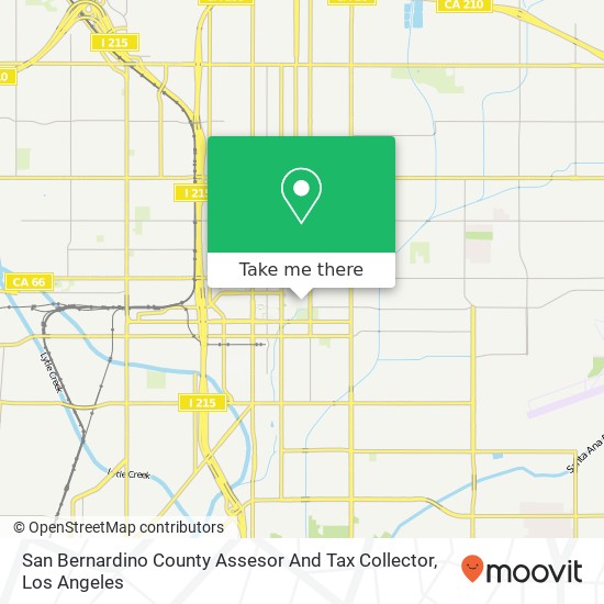 Mapa de San Bernardino County Assesor And Tax Collector
