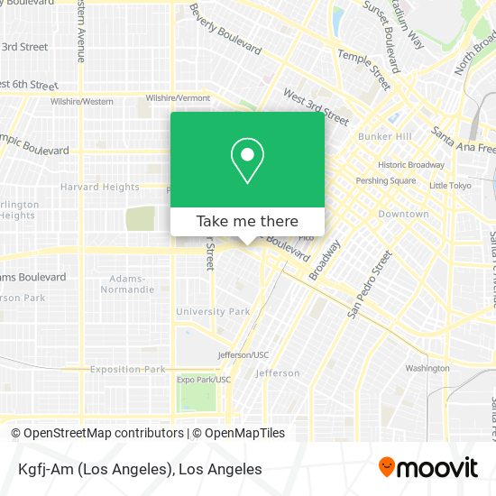 Kgfj-Am (Los Angeles) map