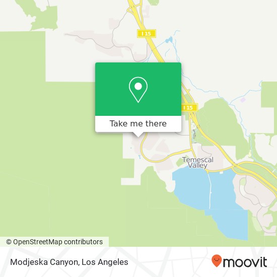 Modjeska Canyon map