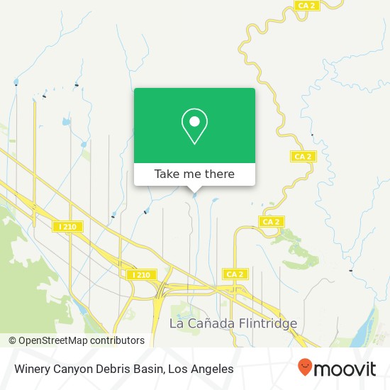 Mapa de Winery Canyon Debris Basin