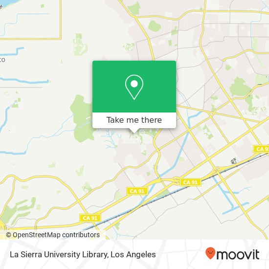 Mapa de La Sierra University Library