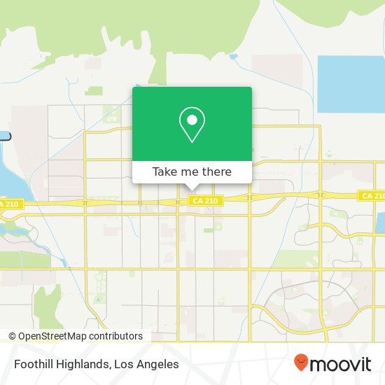 Mapa de Foothill Highlands