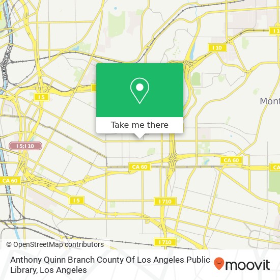 Anthony Quinn Branch County Of Los Angeles Public Library map