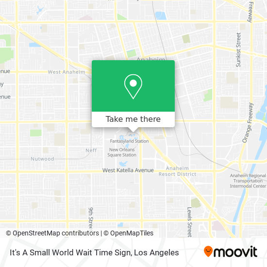 Mapa de It's A Small World Wait Time Sign