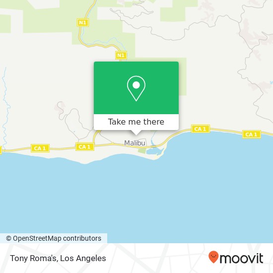 Mapa de Tony Roma's