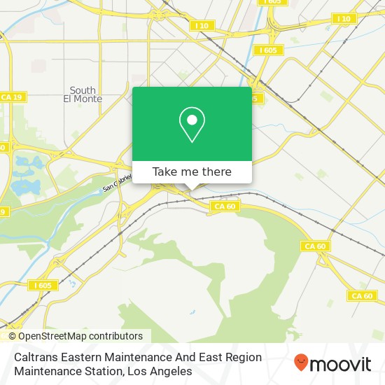 Caltrans Eastern Maintenance And East Region Maintenance Station map