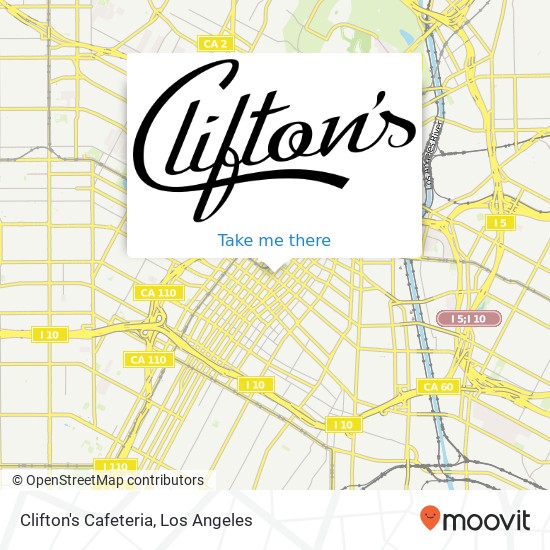 Clifton's Cafeteria map