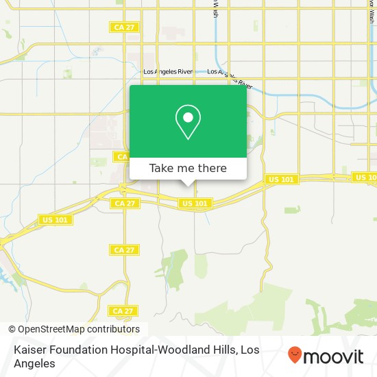 Kaiser Foundation Hospital-Woodland Hills map