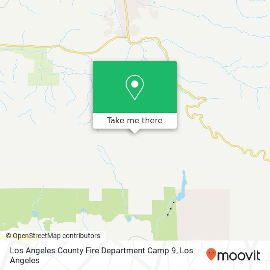 Los Angeles County Fire Department Camp 9 map
