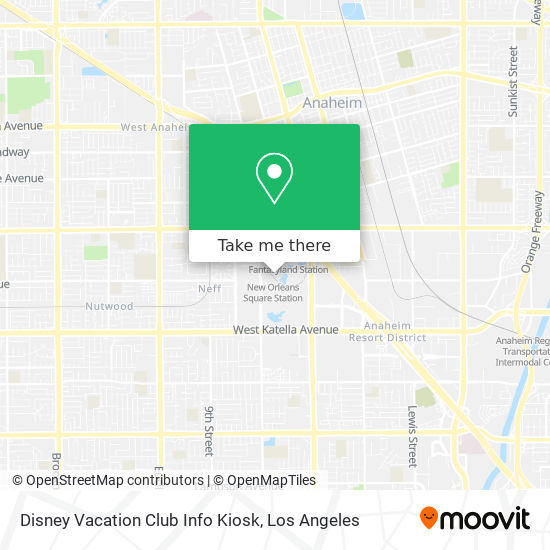 Mapa de Disney Vacation Club Info Kiosk