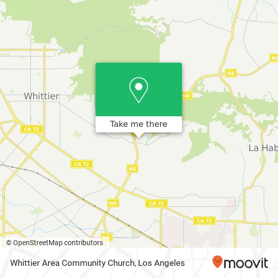 Whittier Area Community Church map