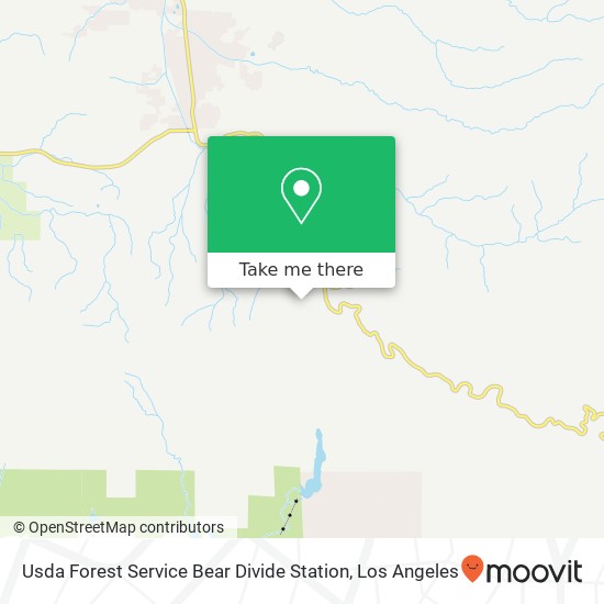 Usda Forest Service Bear Divide Station map