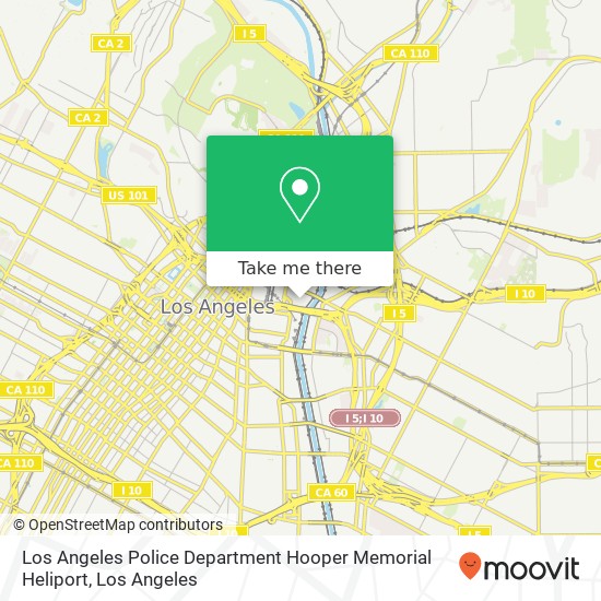 Mapa de Los Angeles Police Department Hooper Memorial Heliport