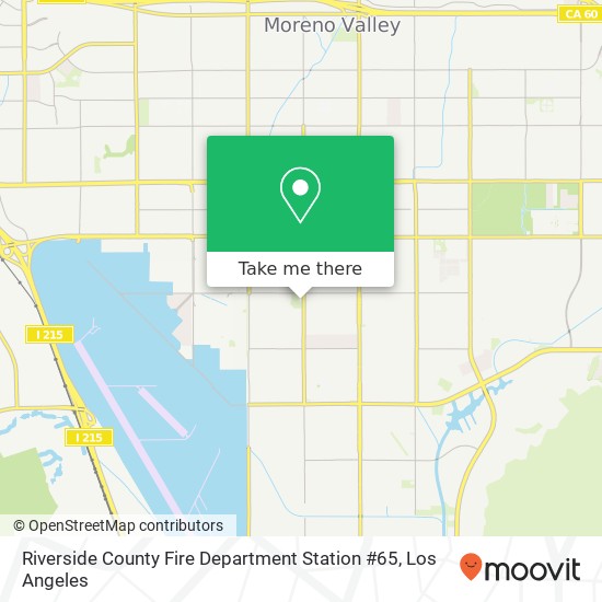 Riverside County Fire Department Station #65 map