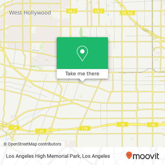 Mapa de Los Angeles High Memorial Park