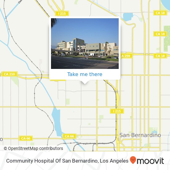 Mapa de Community Hospital Of San Bernardino