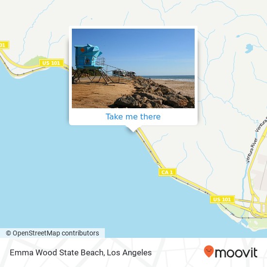 Emma Wood State Beach map