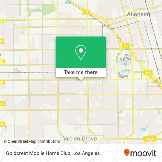 Goldcrest Mobile Home Club map
