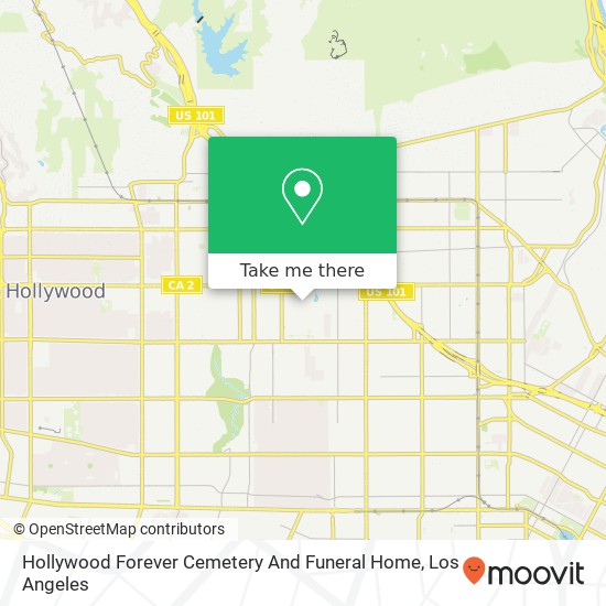 Mapa de Hollywood Forever Cemetery And Funeral Home
