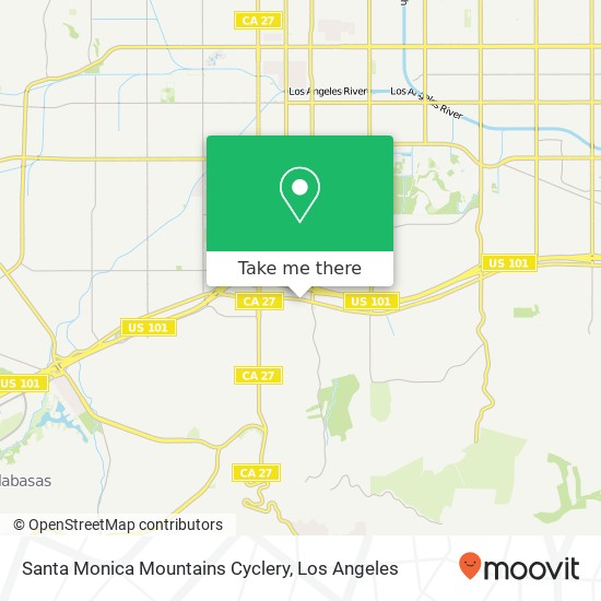 Mapa de Santa Monica Mountains Cyclery