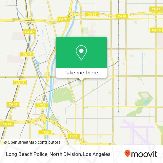 Long Beach Police, North Division map