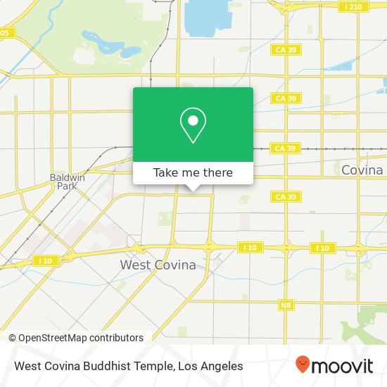 West Covina Buddhist Temple map