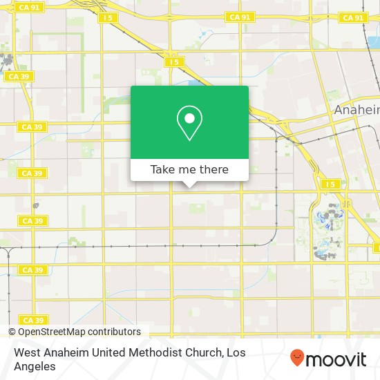 West Anaheim United Methodist Church map