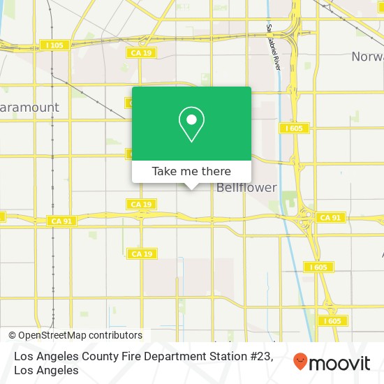 Los Angeles County Fire Department Station #23 map