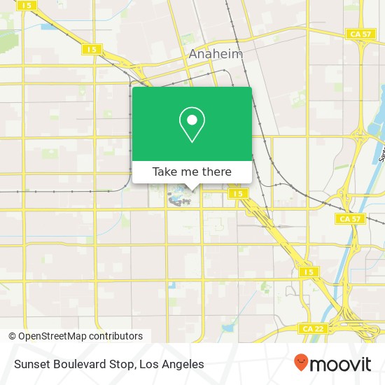 Sunset Boulevard Stop map