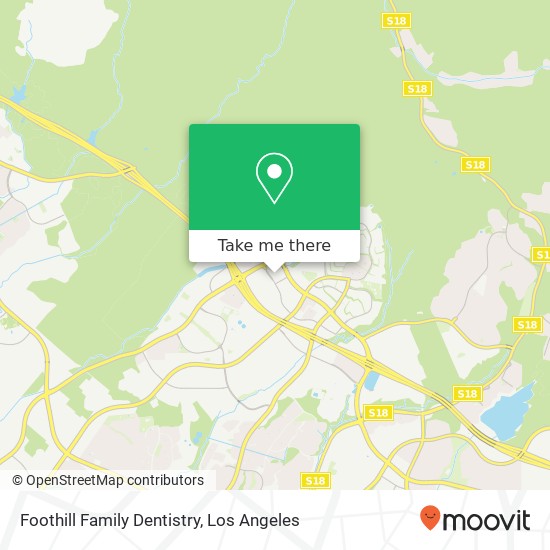 Foothill Family Dentistry map
