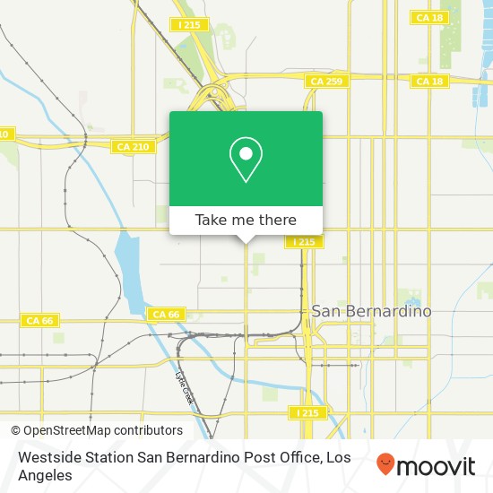 Mapa de Westside Station San Bernardino Post Office