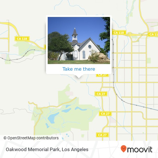 Oakwood Memorial Park map