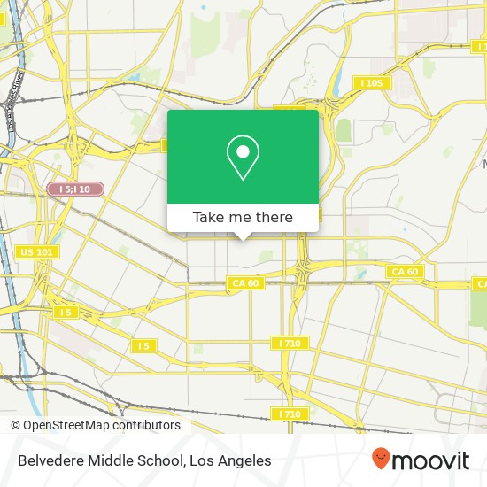 Mapa de Belvedere Middle School