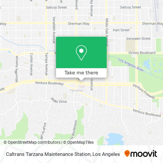 Mapa de Caltrans Tarzana Maintenance Station